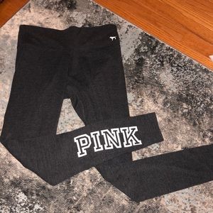 Pink gray leggings size small